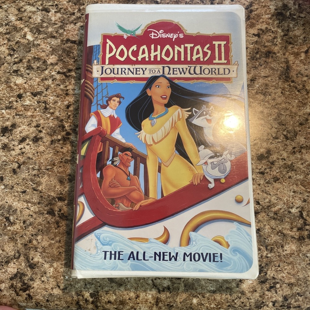 Pocahontas II Journey to a New World VHS Disney Video Tape Movie VTG‎ Clamshell